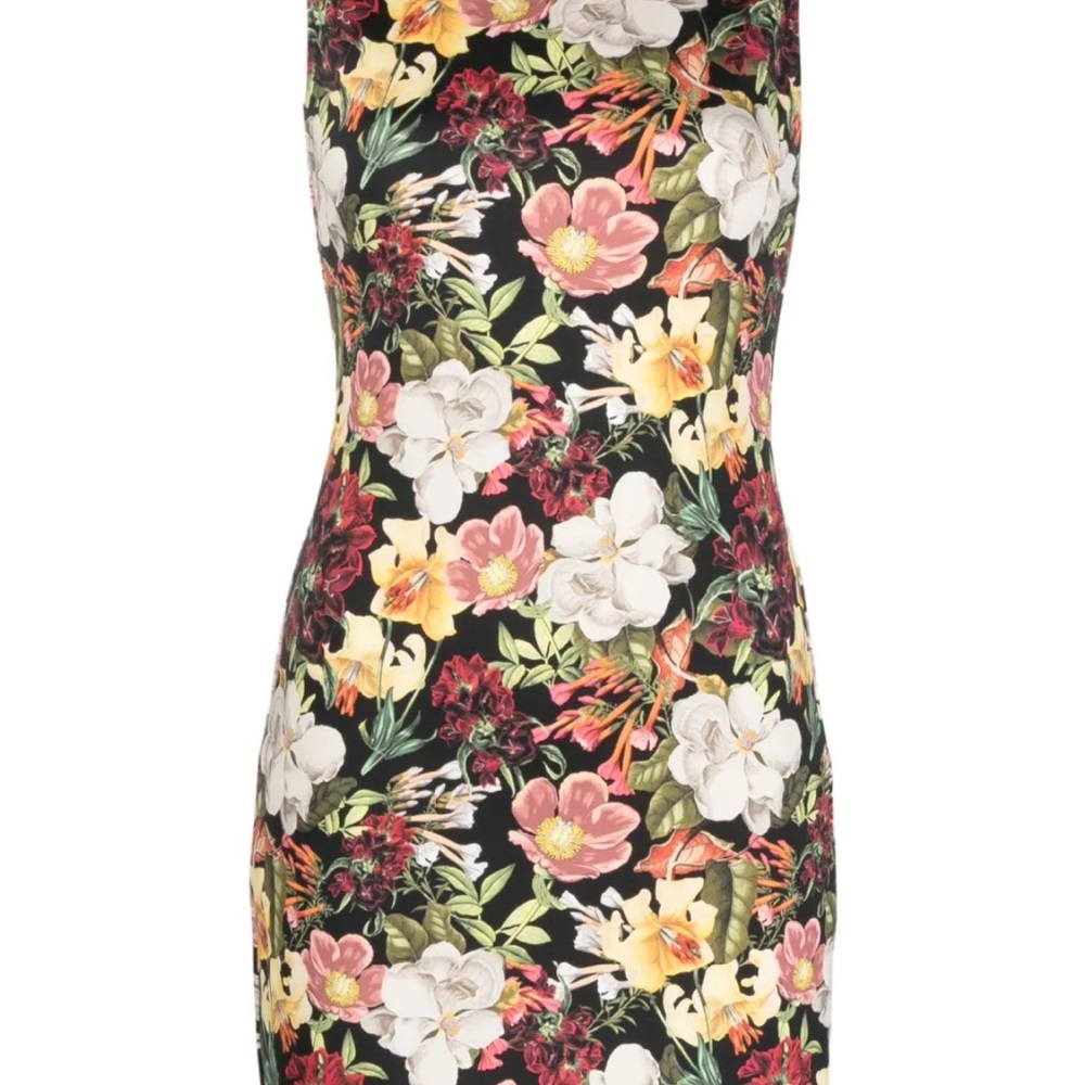 Alice Olivia Floral Sleeveless Dress - Black and Multicolor Sz 8